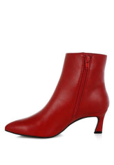 Women’s Ankle Migelo Faux Leather Kitten Heel Boots | Zarnesh