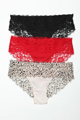 Women's Arlo Bikini Panty 3-Pack Lace Waistband | Zarnesh