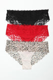Women's Arlo Bikini Panty 3-Pack Lace Waistband | Zarnesh