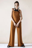 Women’s Boho Plus Wide Leg Overall Jumpsuit with Pocket | Zarnesh