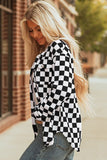 Women’s Checkerboard Button Front Flap Pocket Shacket | Zarnesh
