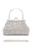 Pearl Embellished Top Handle Convertible Clutch | Zarnesh