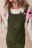 Corduroy Front Pockets Overall Dress Jumpsuit | Zarnesh