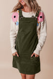 Corduroy Front Pockets Overall Dress Jumpsuit | Zarnesh