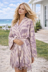 Women's Cotton Waffle Robe Unisex Turkish Honeycomb Weave Bath | Zarnesh