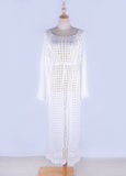 Women's Crochet Maxi Beach Side Slit Cover-Up | Zarnesh