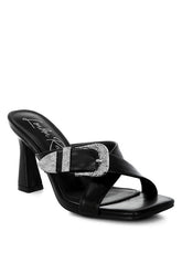 Women’s Engraved Metallic Buckle Sandals | Zarnesh