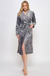 Women’s Estelle Plush Belted Star Print Bathrobe | Zarnesh