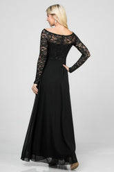 Women’s Evening Lace Chiffon A-Line Maxi Dress | Zarnesh