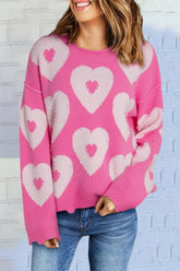 Women's Floral Pearl Beaded Valentine Heart Sweater | Zarnesh