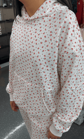 Women’s Floral Print Kangaroo Hoodie Sweatpants Set | Zarnesh