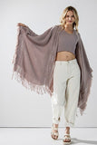 Women’s Fringe Ruana Style Shawl Cardigan | Zarnesh