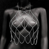 Women’s Front Breast Net Chain Bra Body Jewellery | Zarnesh