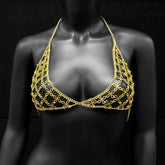 Women’s Full Cup Harness Flower Chain Bra Body Jewelry | Zarnesh