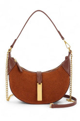 Women’s Half Moon Slouchy Faux Suede Shoulder Bag | Zarnesh