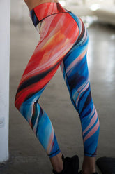 Women’s High Rise Watercolor High-Waisted Activewear Leggings | Zarnesh