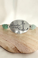 Women’s Hope Anchors the Soul Inspirational Beaded Bracelet | Zarnesh