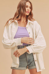 Women's Judie Oversized Collared Front Pockets Jacket | Zarnesh
