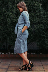 Women’s Kimono 3/4 Sleeve Ties Layered Dress | Zarnesh