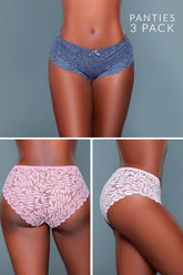 Women's Lace Livvy Hipster Panty 3-Pack | Zarnesh
