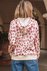 Women’s Leopard Hoodie Zip-Up Long Sleeves Sweatshirt | Zarnesh