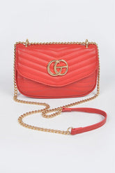 Women Classic Logo Quilted Adjustable Strap Shoulder Swing Bag Zarnesh