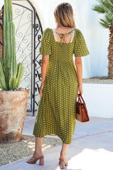 Women’s Londyn High Waist Dot Print Maxi Dress | Zarnesh
