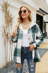 Women’s Long Sleeve Hooded Shacket | Zarnesh