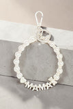 Women’s Mama Pearl Beaded Keychain Bracelet | Zarnesh