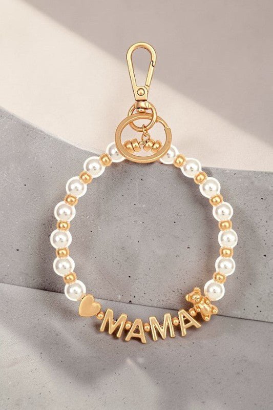 Women’s Mama Pearl Beaded Keychain Bracelet | Zarnesh