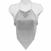 Women’s Metal Mesh Rhinestone Camisole Body Chain Top | Zarnesh