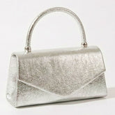 Women’s Mini Metallic Glitter Top Handle Handbag Triangle | Zarnesh