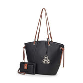 Women's MKF Vegan Leather Bucket Handbags with Wallet | Zarnesh