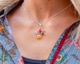 Women’s Multistone Mosaic Sterling Silver Pendant Necklace | Zarnesh