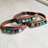 Women’s Narrow Cuff with Natural Turquoise Chunks | Zarnesh