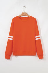 Women’s Oversized Varsity Striped Drop Shoulder Sweatshirt | Zarnesh