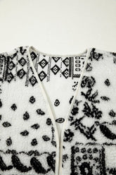 Women’s Paisley Western Pocketed Sherpa Sleeveless Vest | Zarnesh