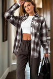 Women’s Plaid Flannel Chest Pocket Boyfriend Shacket | Zarnesh