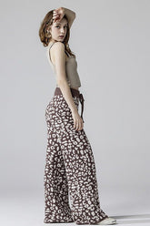 Women’s Plus Warm Soft Leopard Fuzzy Lounge Casual Pants | Zarnesh