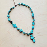 Women’s Soldered Turquoise Beaded Necklace Turq Pendant | Zarnesh