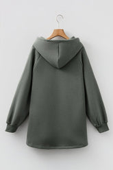 Women's Solid Fleece Casual Lined Drawstring Hoodie | Zarnesh