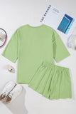 Women’s Solid Loose V-Neck Half Sleeve Tee and Shorts Set | Zarnesh