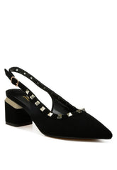 Women's Stud Embellished Microfiber Sandals | Zarnesh