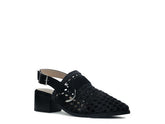 Women's Stylish Black Slingback Block Stake Heels | Zarnesh