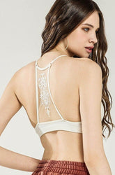 Women's Tattoo Seamless Ribbed Racerback Bralette | Zarnesh