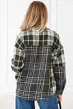 Women’s Textured Plaid Button Up Knit Shacket Jacket | Zarnesh