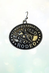 Women’s Time to Saddle Up Rodeo Oval Concho Earrings | Zarnesh