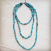 Women’s Turquoise Genuine Turq Triple Strand Necklace | Zarnesh