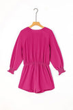 Women’s V-Neck Tie-Knot Puff Sleeve Romper | Zarnesh