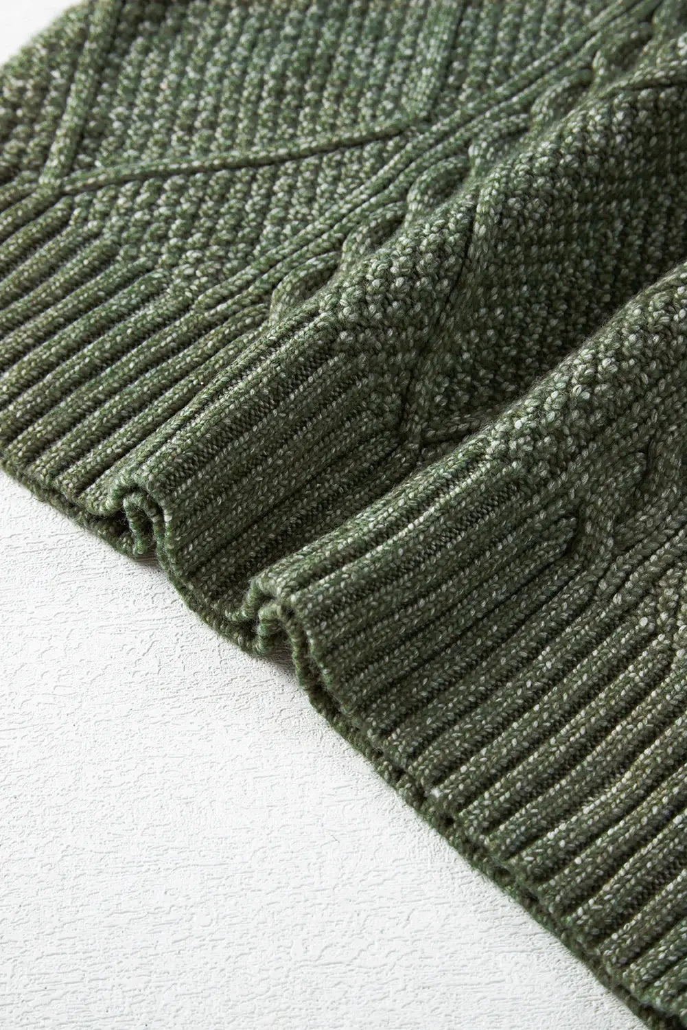 Loose Fit Cable Knit Drop Shoulder Sweater Dress | Zarnesh